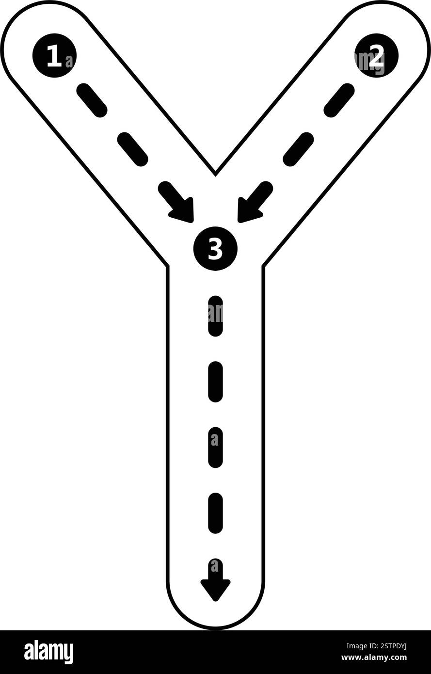 Traccia lettera alfabetica Y, prescrittura maiuscola elemento linea tratteggiata per l'asilo, foglio di lavoro per bambini in età prescolare per attività di scrittura a mano. Illustrazione Vettoriale