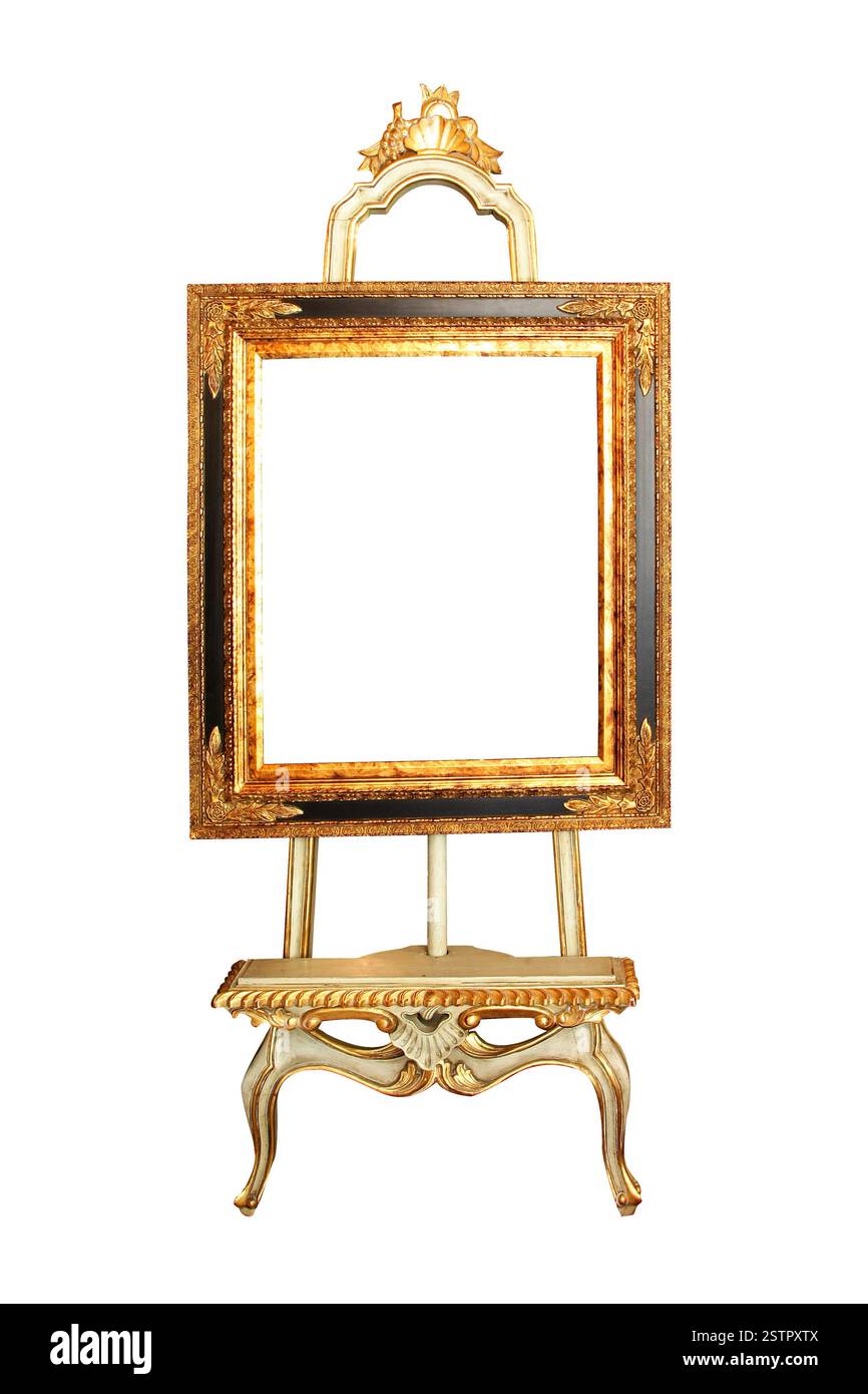 Cavalletto per immagini isolato Foto Stock