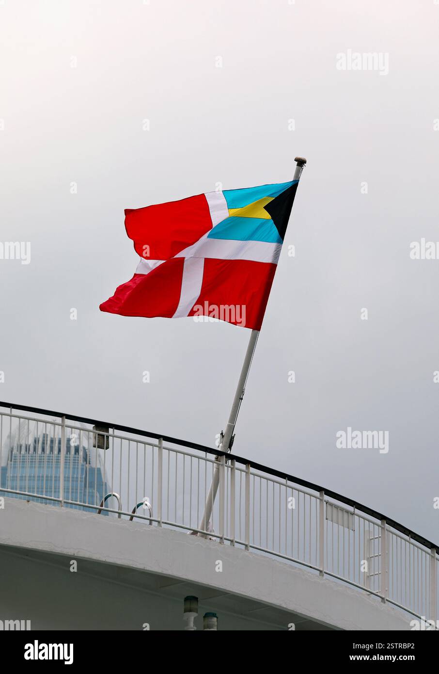 Bandiera civile delle Bahamas Foto Stock