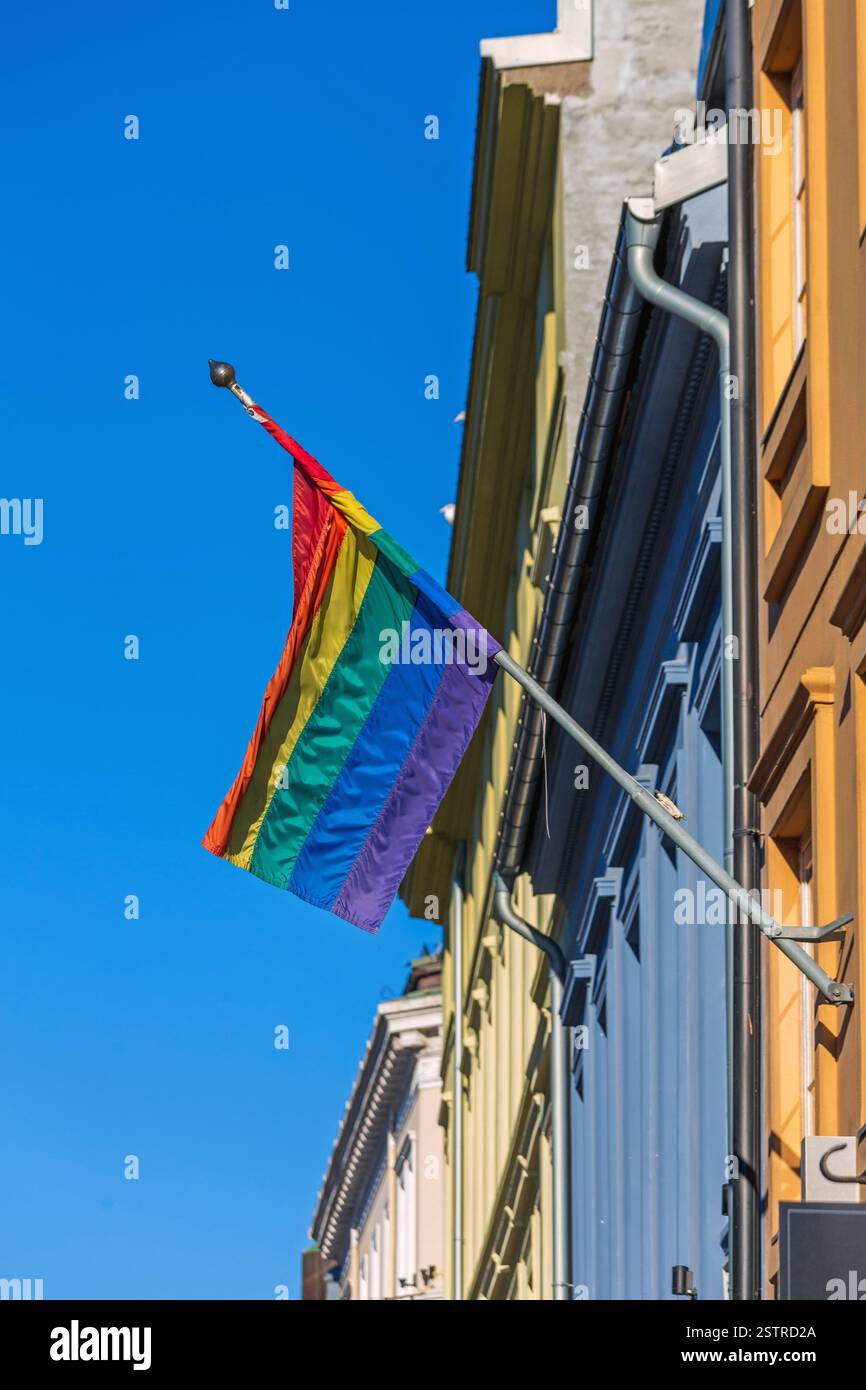 Bandiera arcobaleno Foto Stock