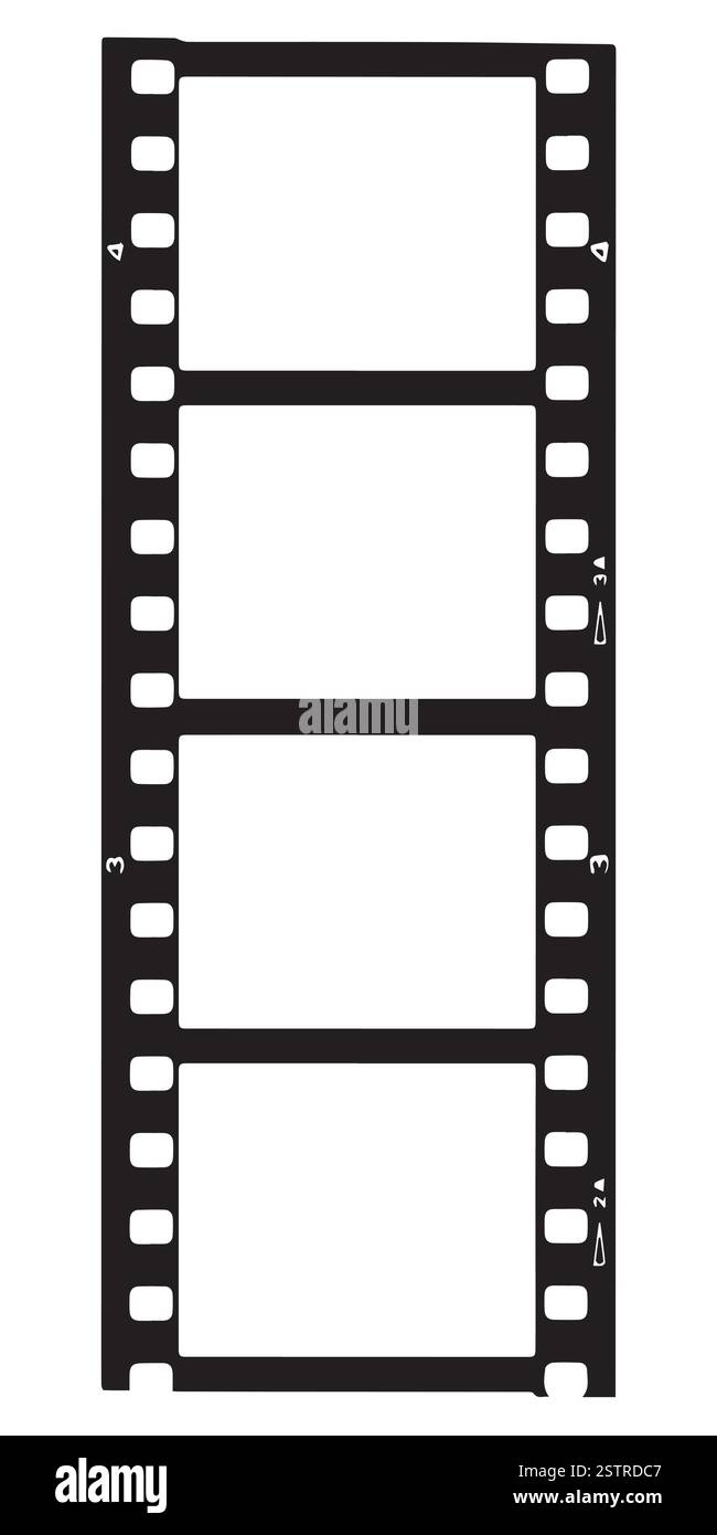 pellicola nera su sfondo bianco Illustrazione Vettoriale