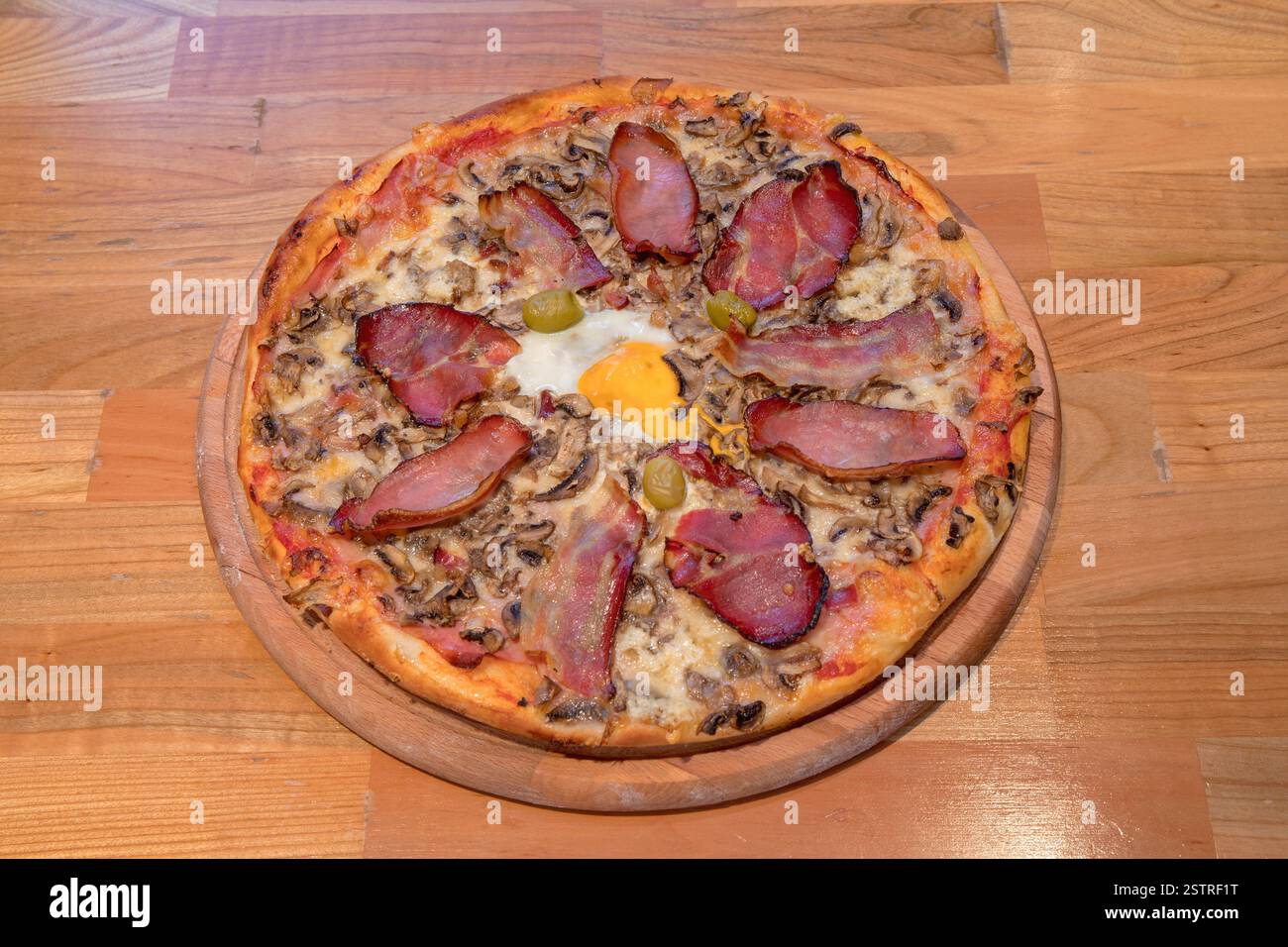 Pizza Proscuitto Foto Stock