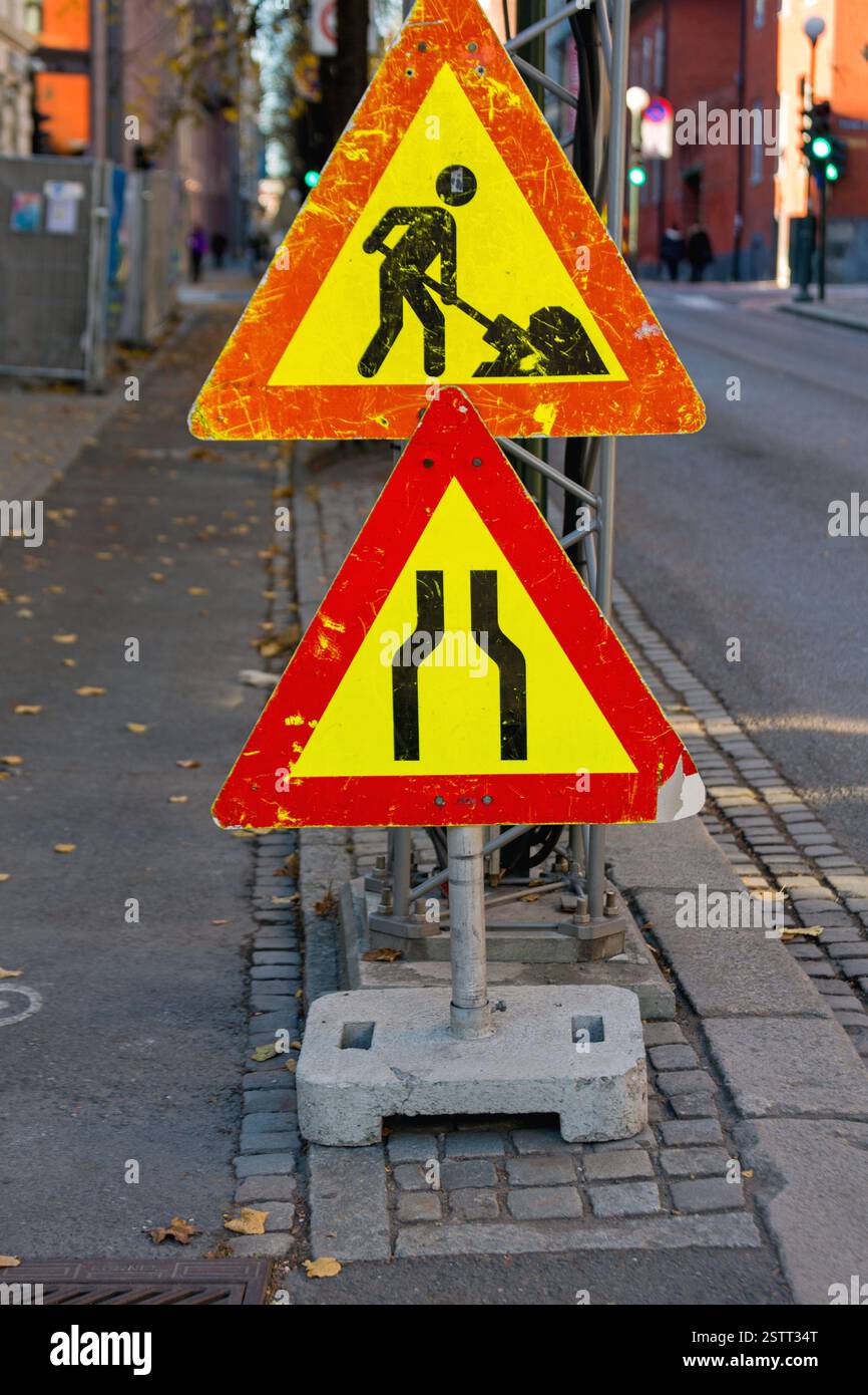 Temporary Works Street Foto Stock