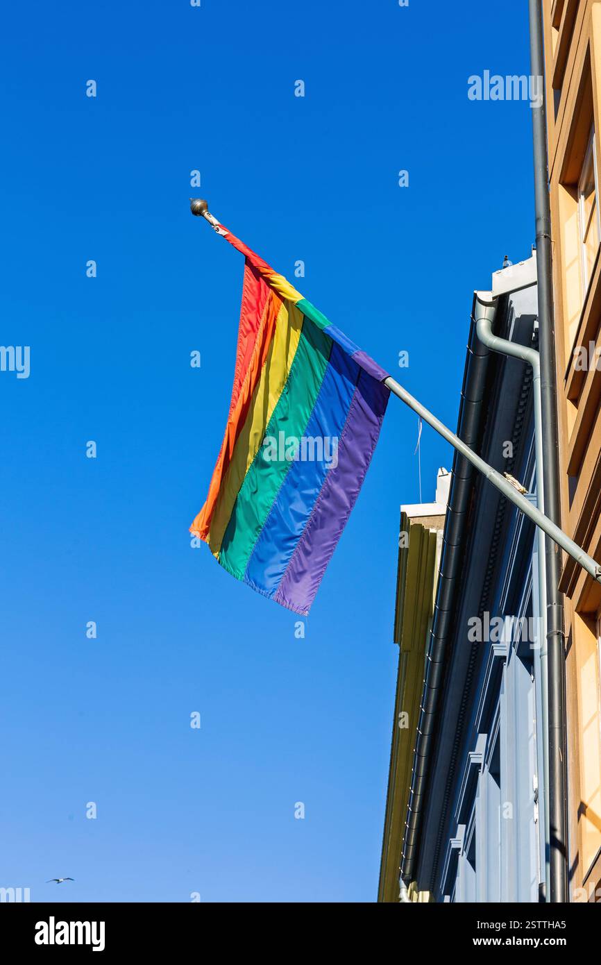 Bandiera arcobaleno Foto Stock