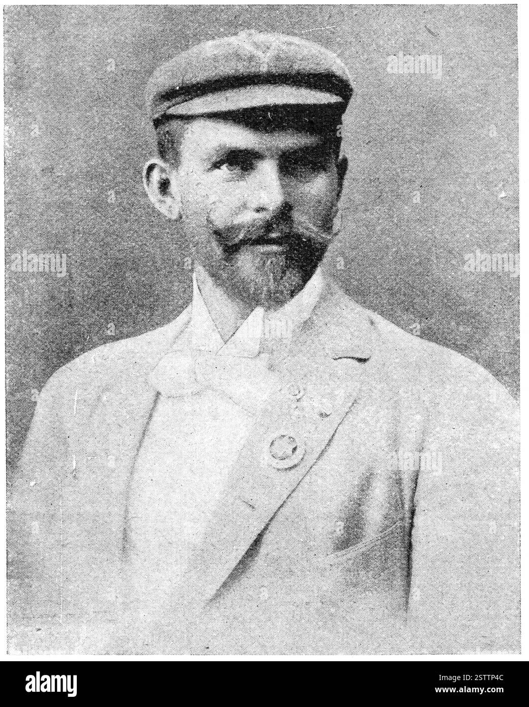 Ritratto un ciclista tedesco di Josef Fischer. Il vincitore del ciclismo Triest-Graz-Wien. Foto Stock