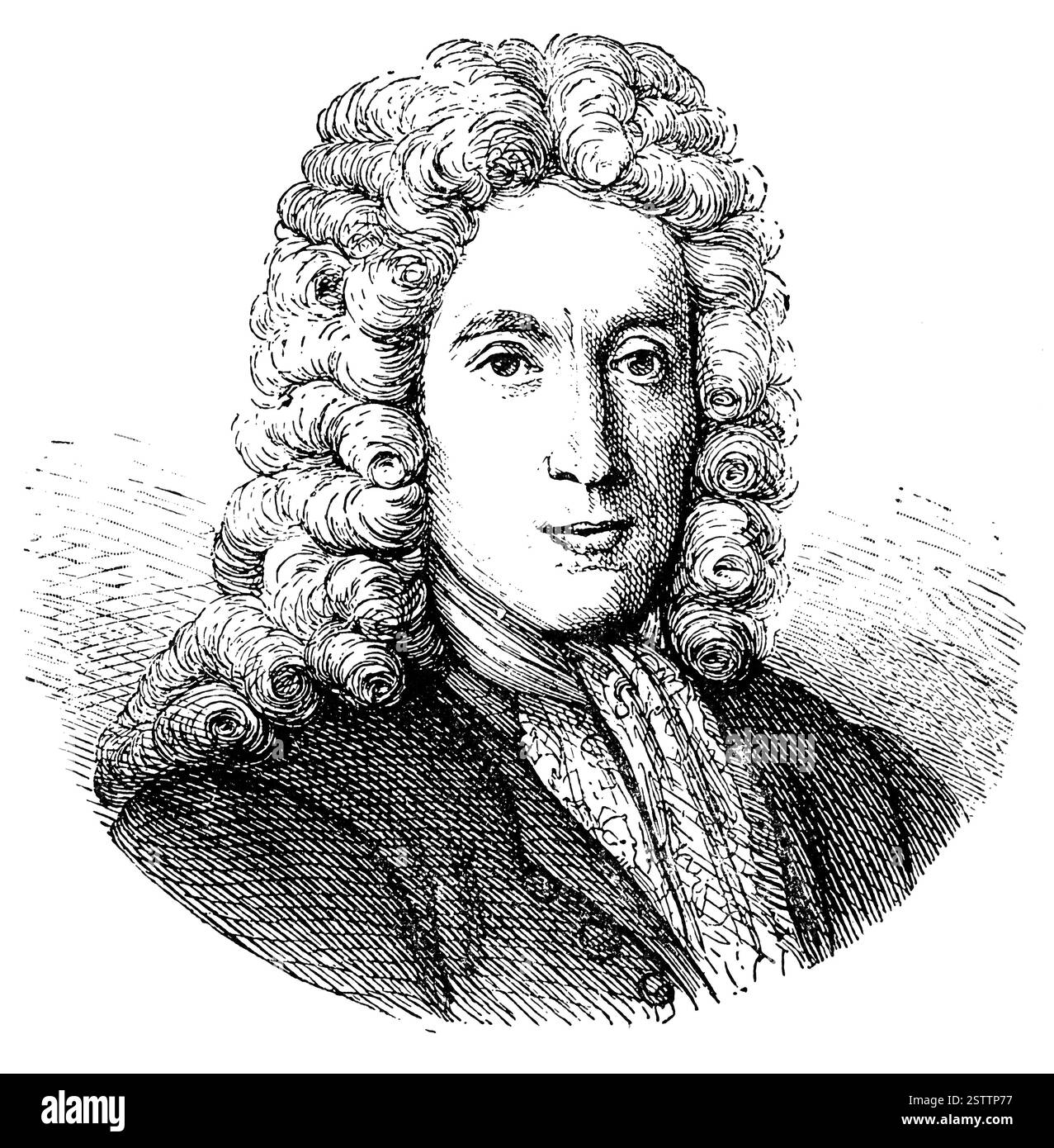 Ritratto di Christoph Friedrich cotta - un fondatore tedesco una tipografia alla corte di Stoccarda. Foto Stock