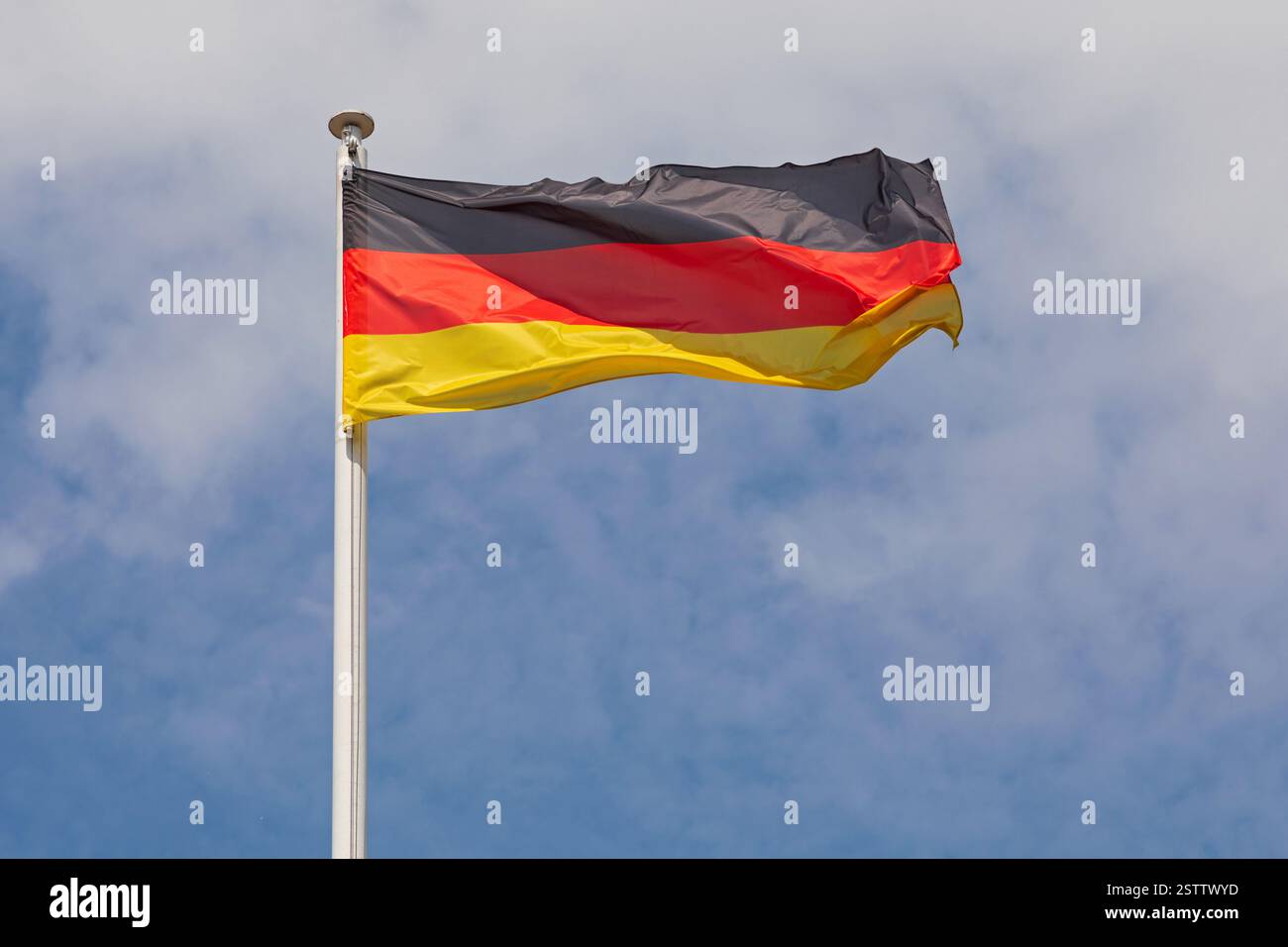 Bandiera della Germania, Sunny Day Foto Stock