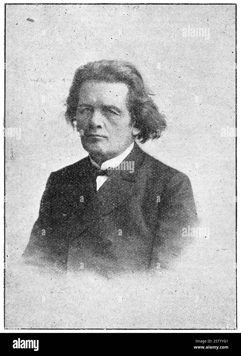 Ritratto di Anton Rubinstein - pianista, compositore e direttore d'orchestra russo. Foto Stock