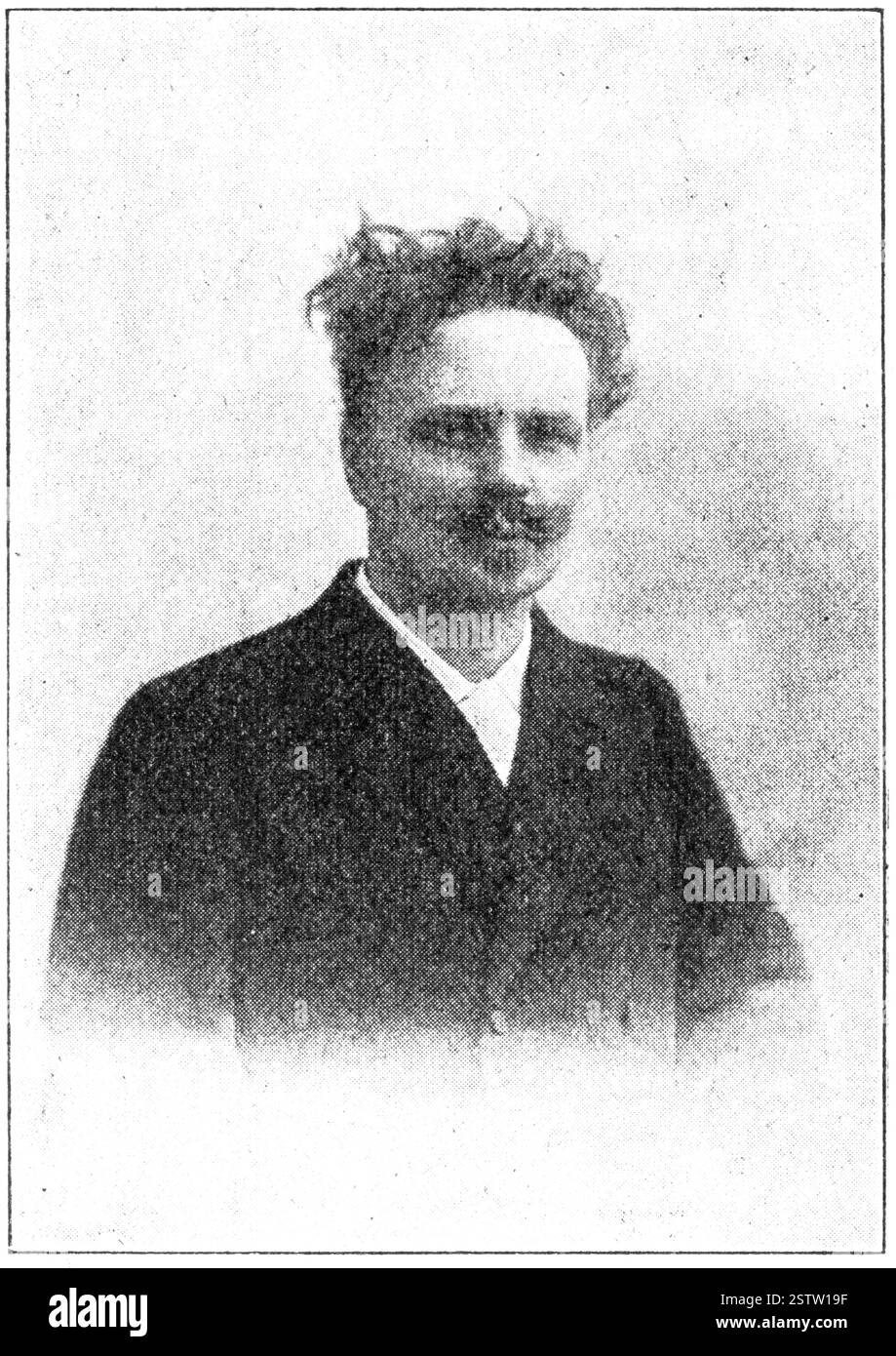 Ritratto di Johan August Strindberg - drammaturgo, romanziere, poeta, saggista e pittore svedese. Foto Stock