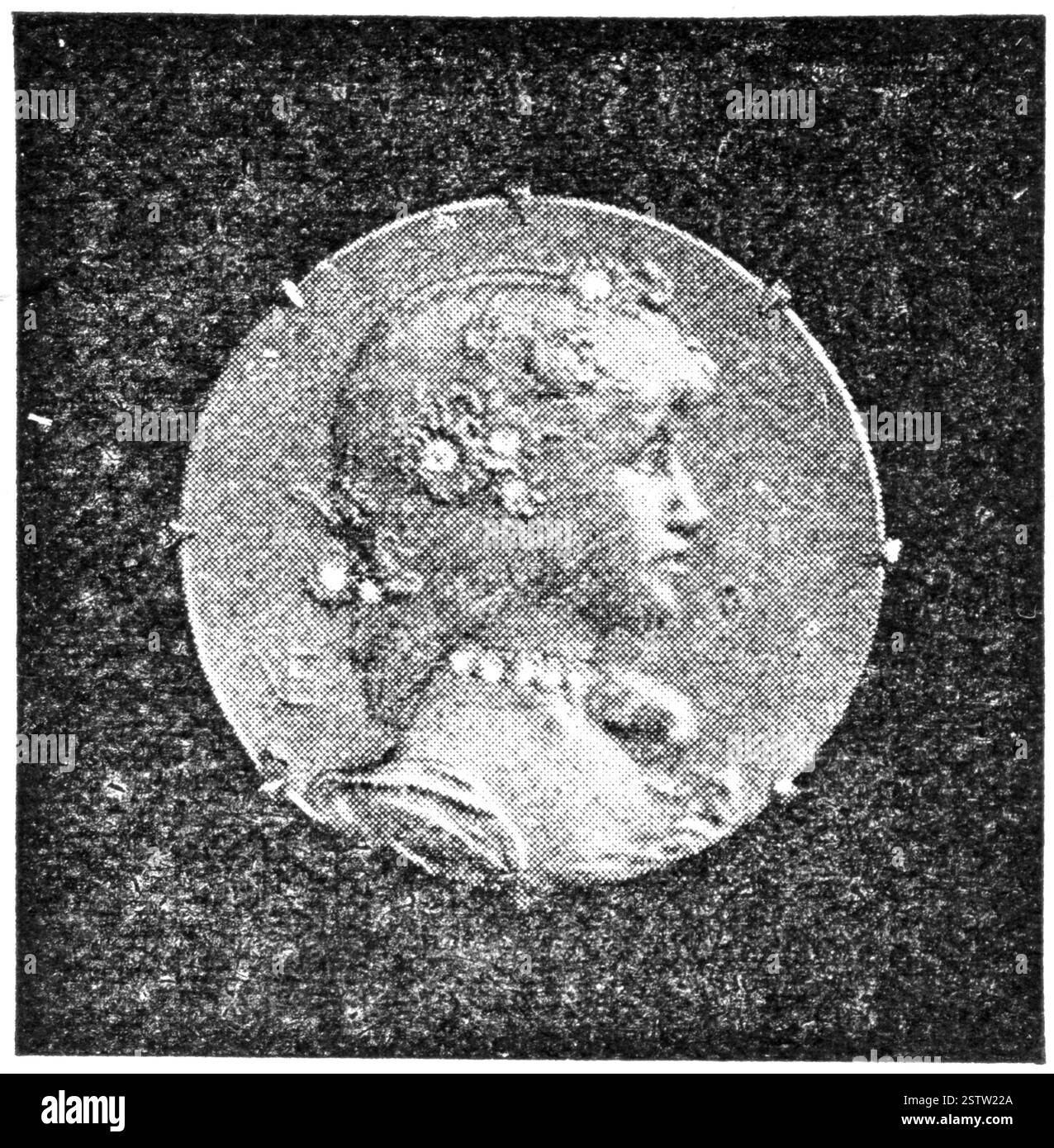 Spilla intarsiata con diamanti. La casa commerciale francese Printemps. Illustrazione del XIX secolo. Foto Stock