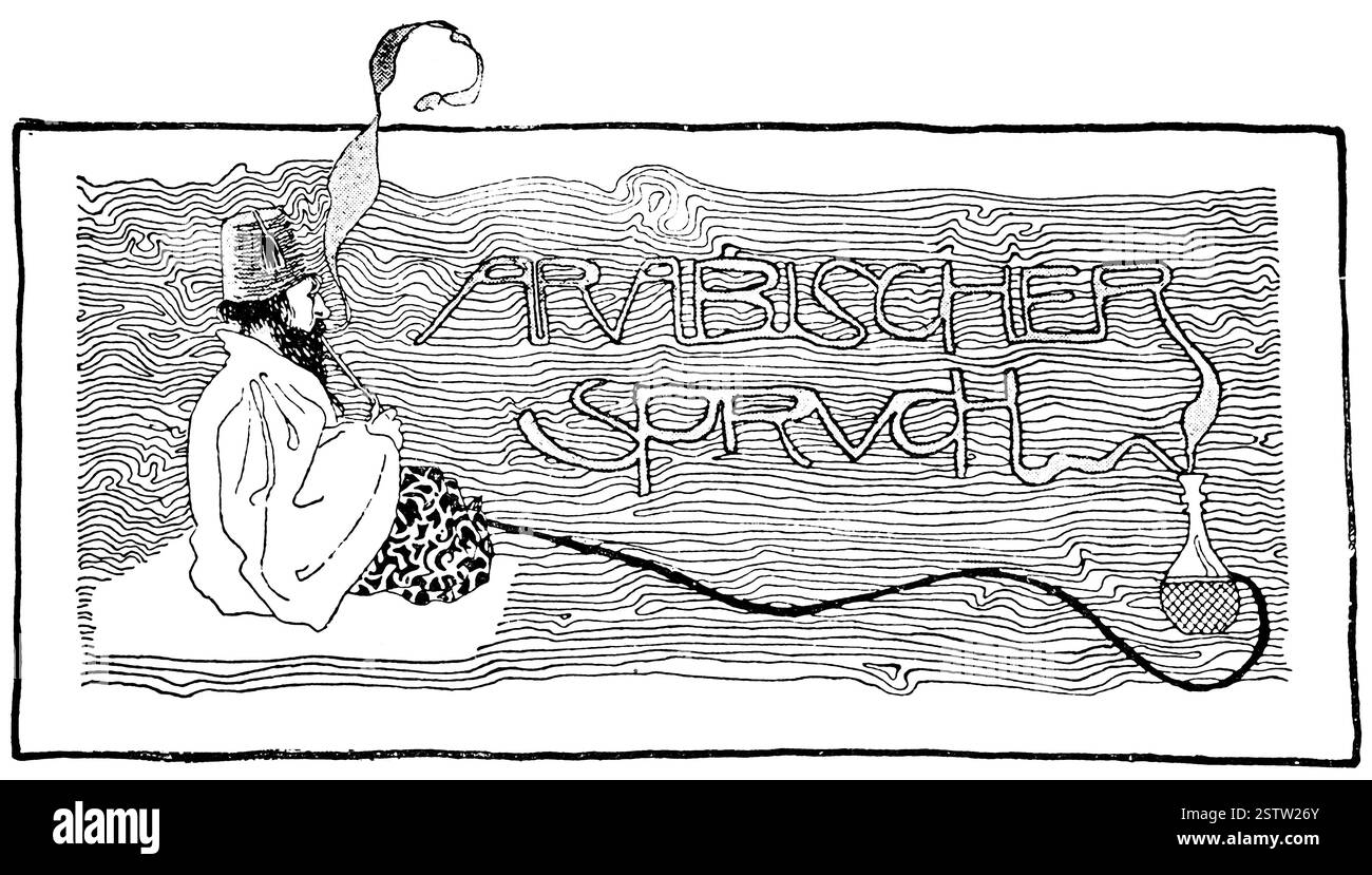 Poster pubblicitario. Dipinto di un artista austriaco Julius Klinger. Illustrazione del XIX secolo. Foto Stock