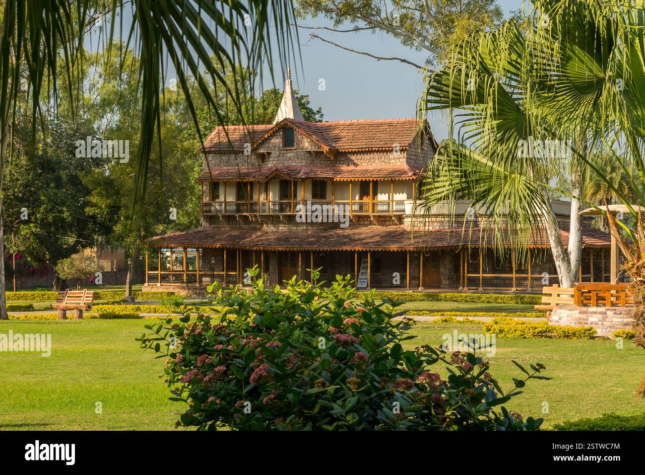 Indagine archeologica dell'India a Sanchi Foto Stock
