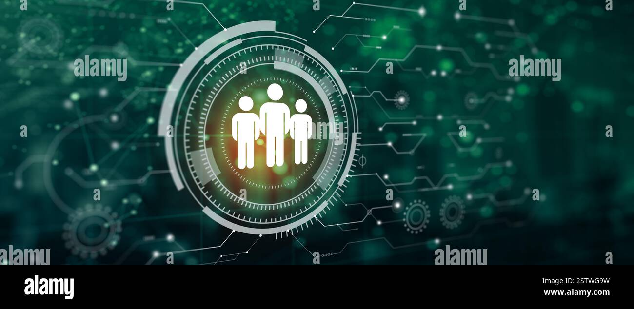 Candidato per l'assunzione da parte del responsabile risorse umane. Gestione delle risorse umane, reclutamento, occupazione, concetto di business headhunting. Foto Stock