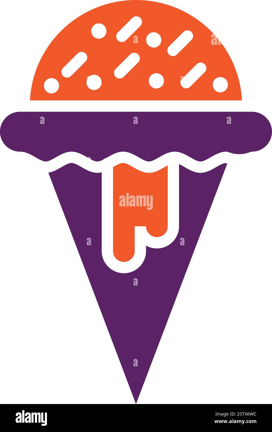 Illustrazione del design dell'icona Vector del gelato Illustrazione Vettoriale