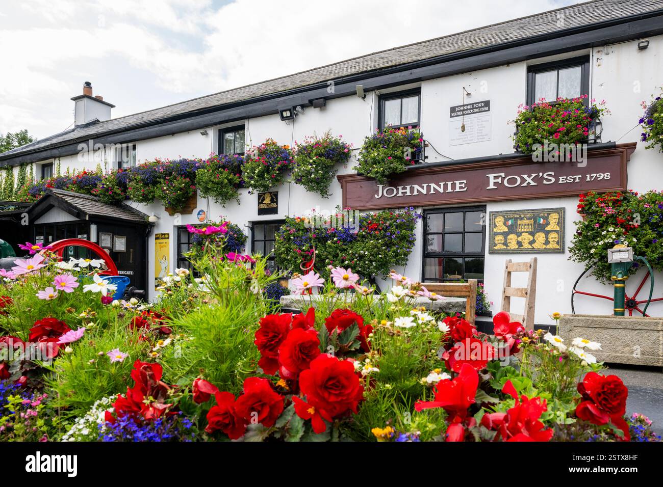 Johnnie Fox's Pub, il pub più antico d'Irlanda (1798) e più alto, situato a Glencullen, nella contea di Dublino, Irlanda Foto Stock