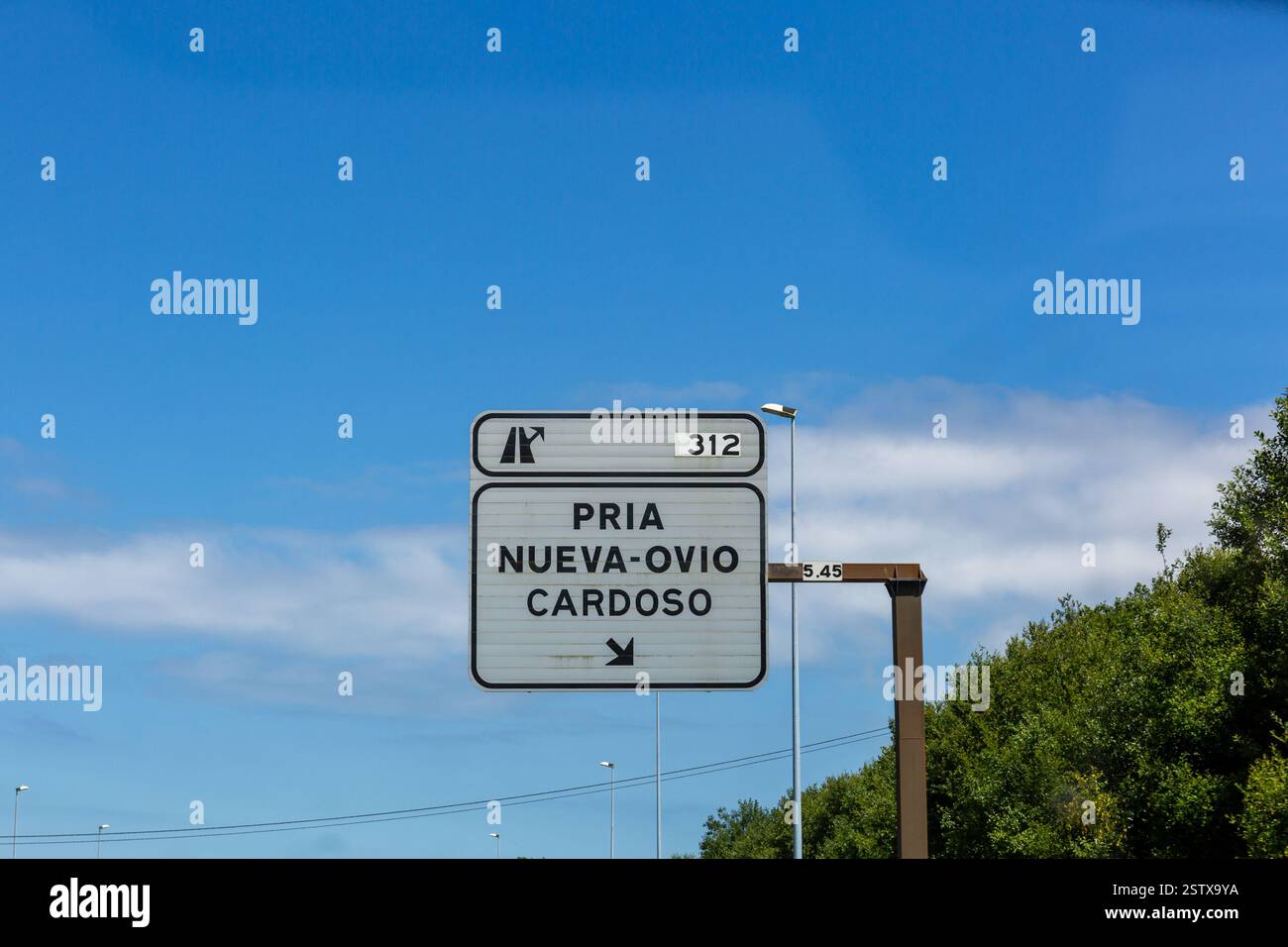 Cartelli stradali e autostradali spagnoli, Spagna Foto Stock