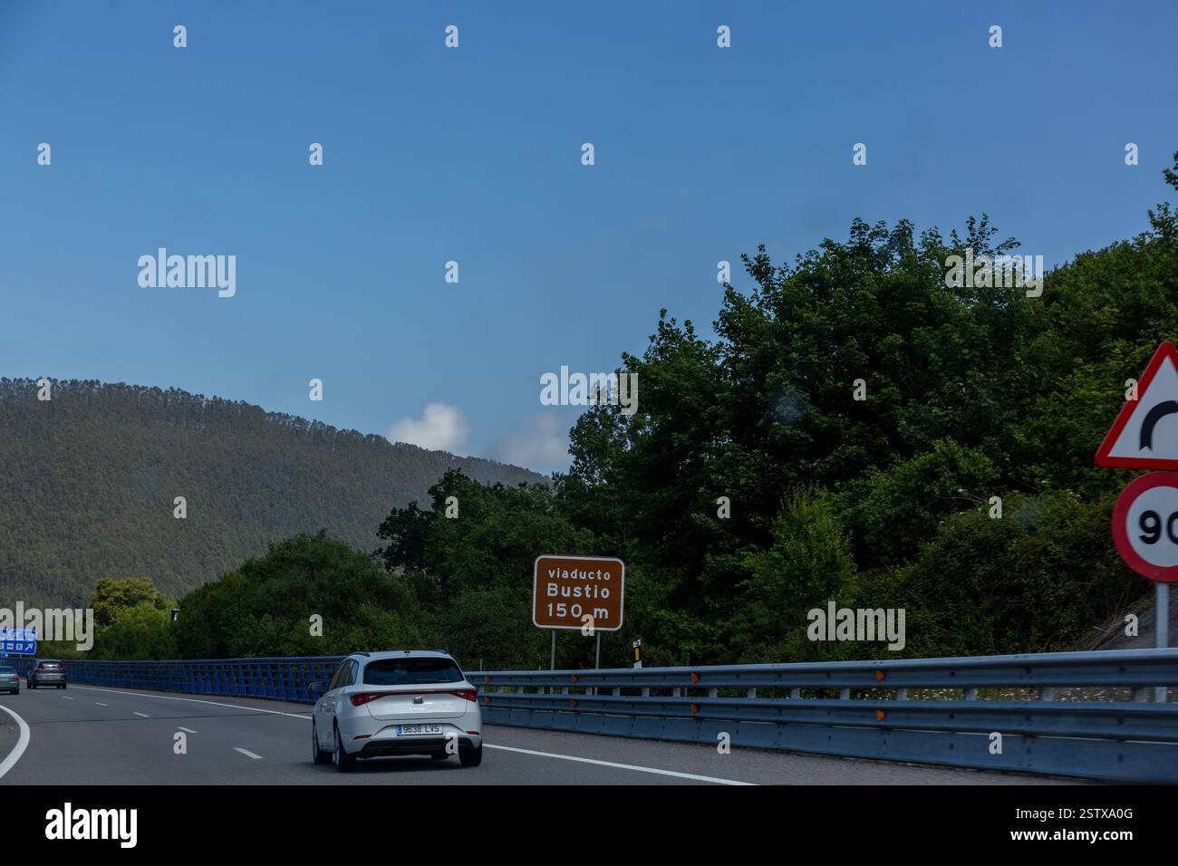 Cartelli stradali e autostradali spagnoli, Spagna Foto Stock