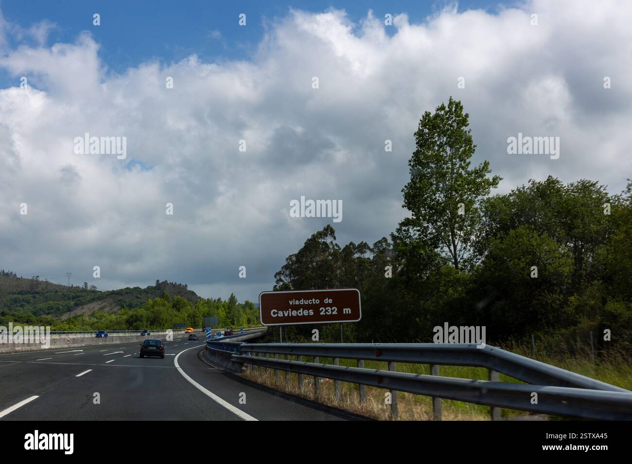 Cartelli stradali e autostradali spagnoli, Spagna Foto Stock