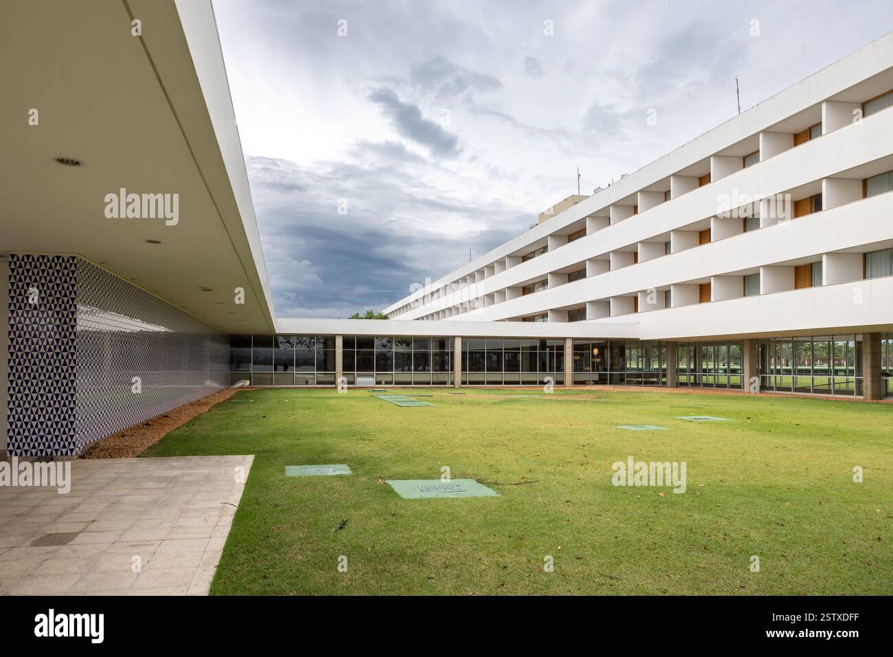 Brasilia Palace Hotel, 1958, edificio progettato da Oscar Niemeyer, Brasilia, Brasile Foto Stock