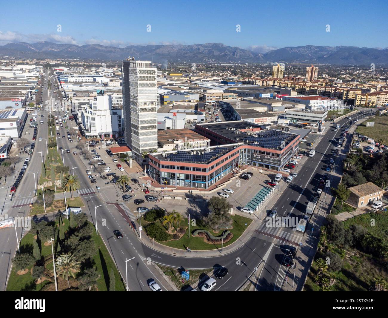 Son CastellÃ³, zona industriale Foto Stock