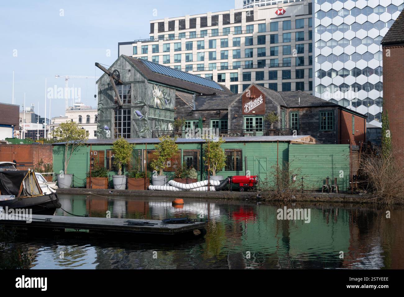 Il bar botanico di gas Street Basin, Birmingham, West Midlands, Inghilterra, Regno Unito Foto Stock