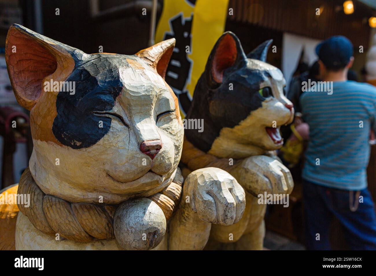 Paesaggio urbano del centro di Yanaka Ginza, Taito-ku, Giappone Foto Stock