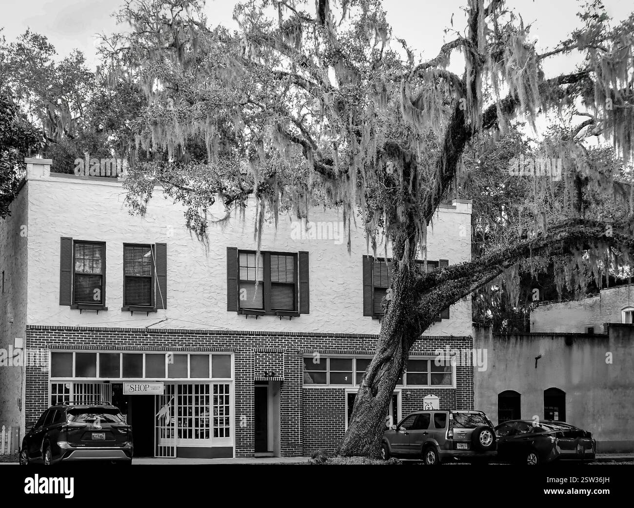 Area storica della città di Micanopy nella contea di Alachua. È la più antica comunità abitata nell'interno della Florida, Stati Uniti Foto Stock