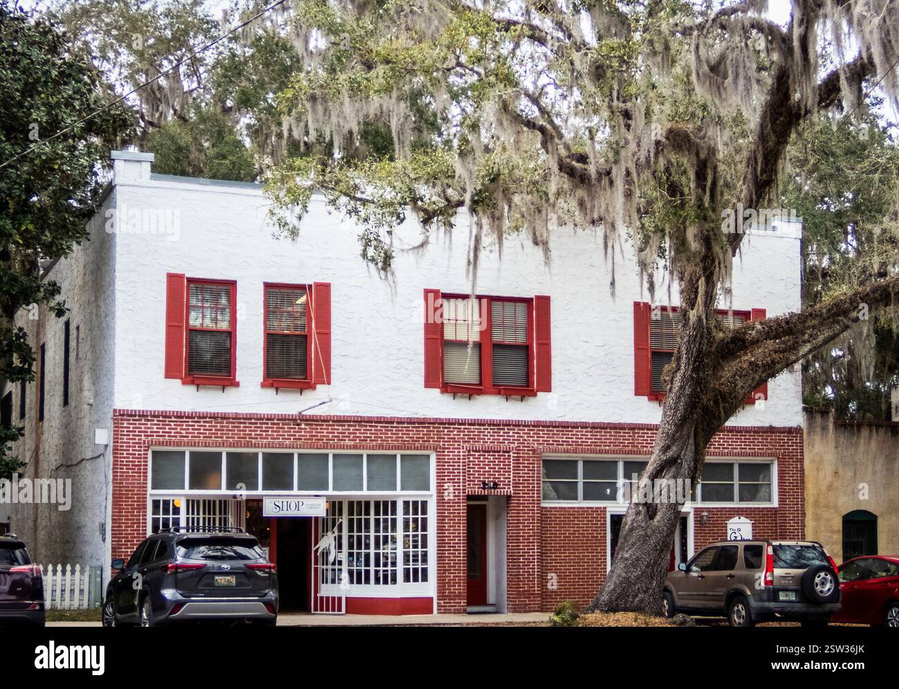 Area storica della città di Micanopy nella contea di Alachua. È la più antica comunità abitata nell'interno della Florida, Stati Uniti Foto Stock