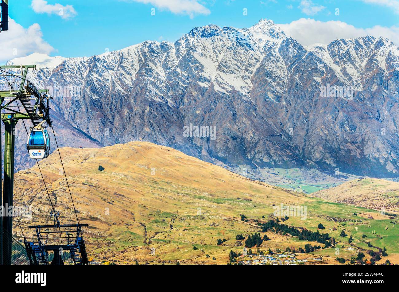 Gondola skyline, Queenstown, South Island, nuova Zelanda Foto Stock
