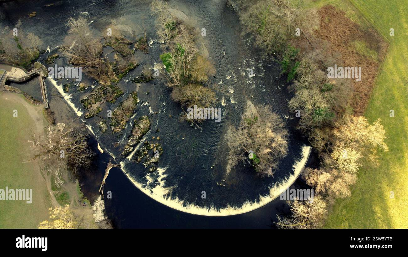 Horseshoe Falls, Llangollen Canal, Llangollen, Galles Foto Stock