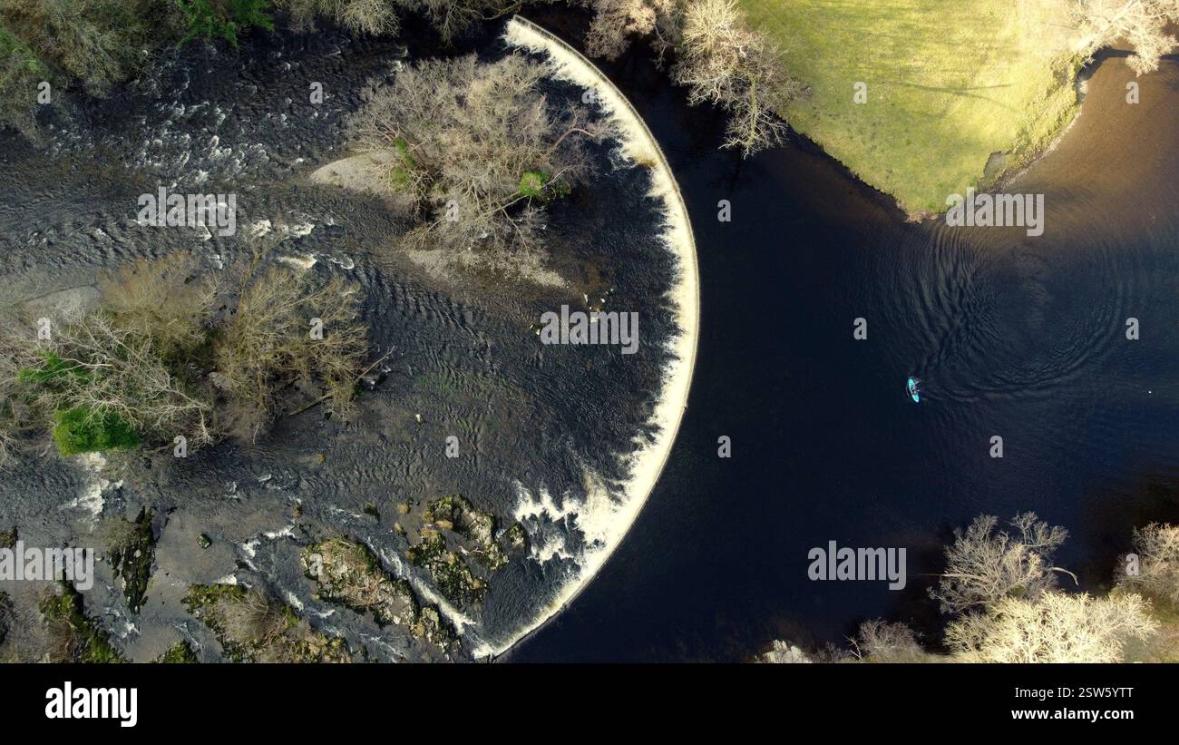 Horseshoe Falls, Llangollen Canal, Llangollen, Galles Foto Stock