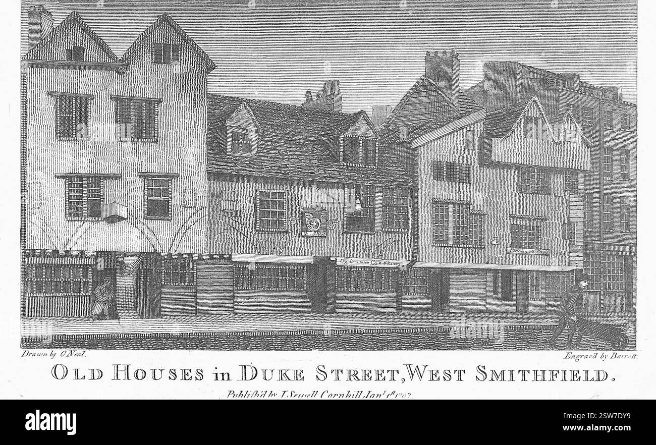 Old House in Dukes Street, West Smithfield, Londra, Inghilterra Foto Stock