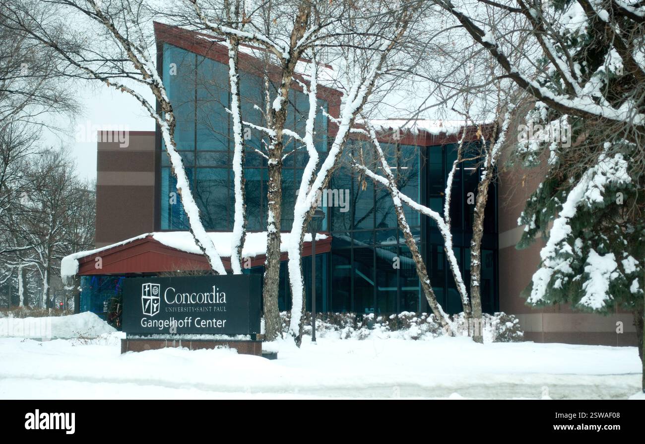 Il Concordia College Gangelhoff Center è situato all'interno del campus per lo sport e l'atletica leggera. St Paul, Minnesota, Minnesota, Stati Uniti Foto Stock