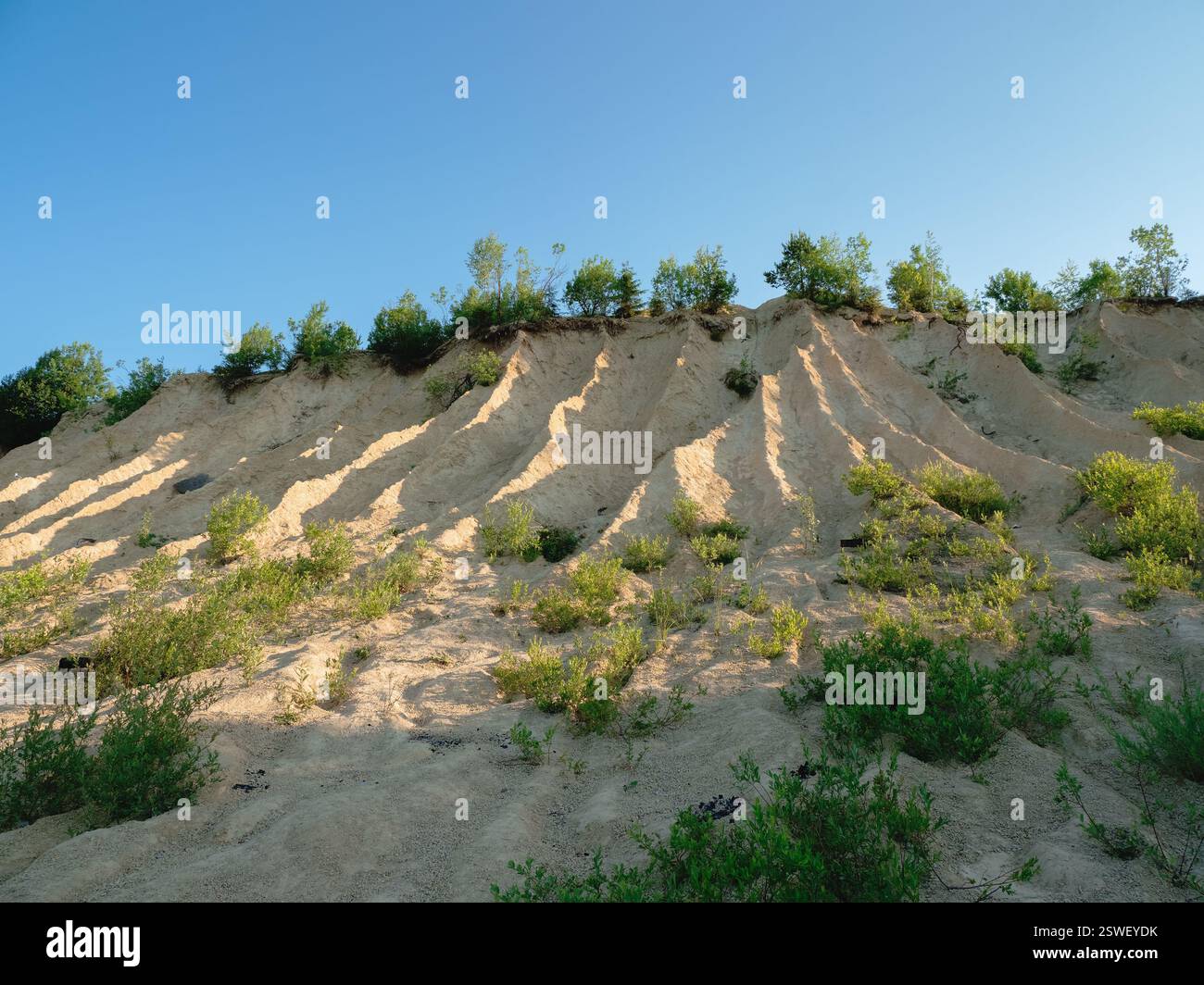 Formazione geologica della cava Bornitsky, regione di Leningrado. Russia Foto Stock