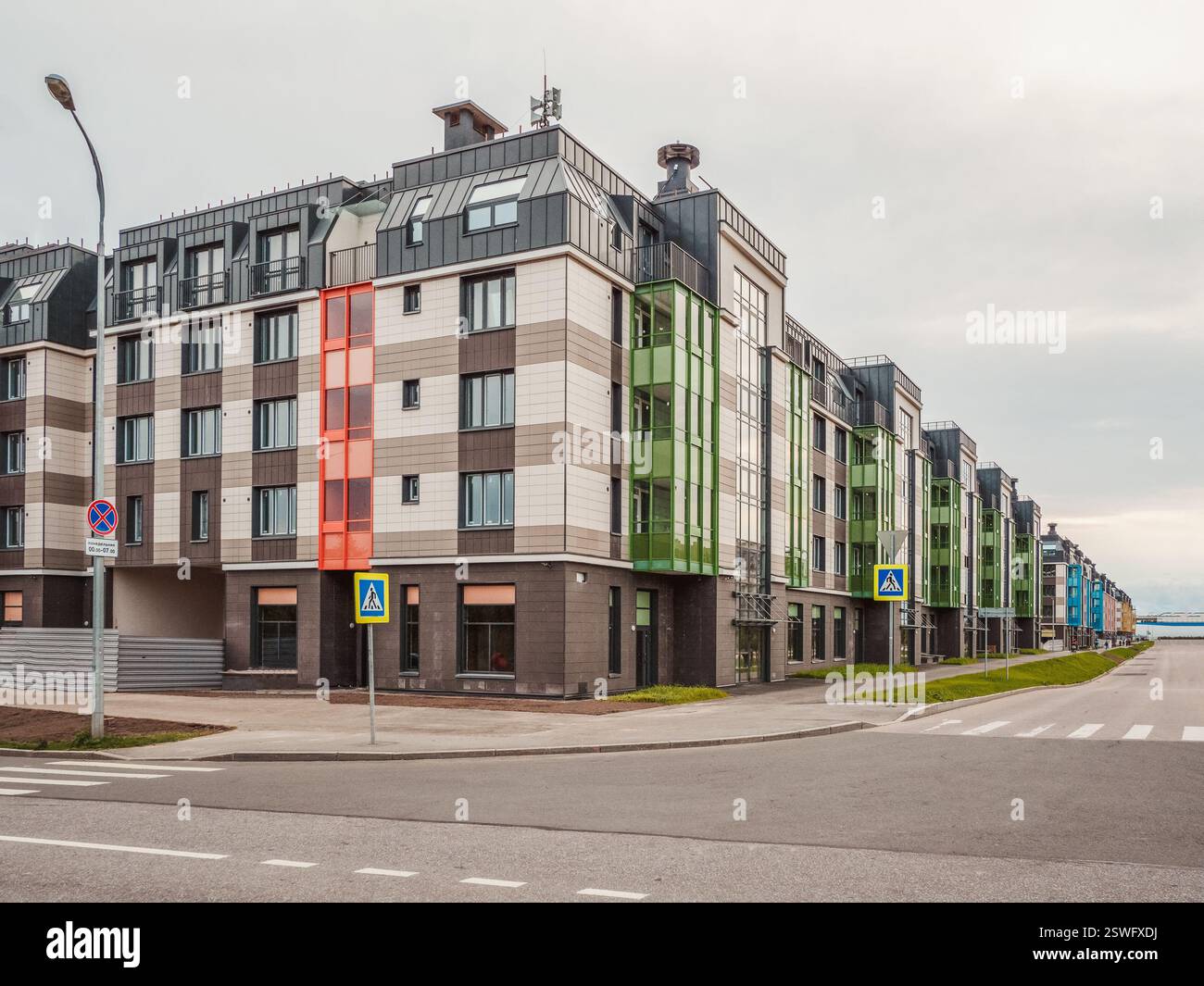 Quartiere residenziale a sud-ovest di San Pietroburgo. Foto Stock