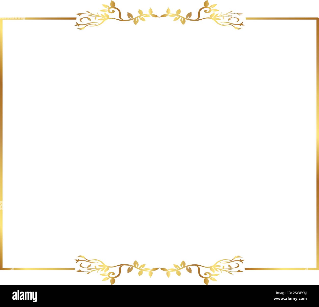 Cornice dorata con bordo dorato e bordo oro Illustrazione Vettoriale