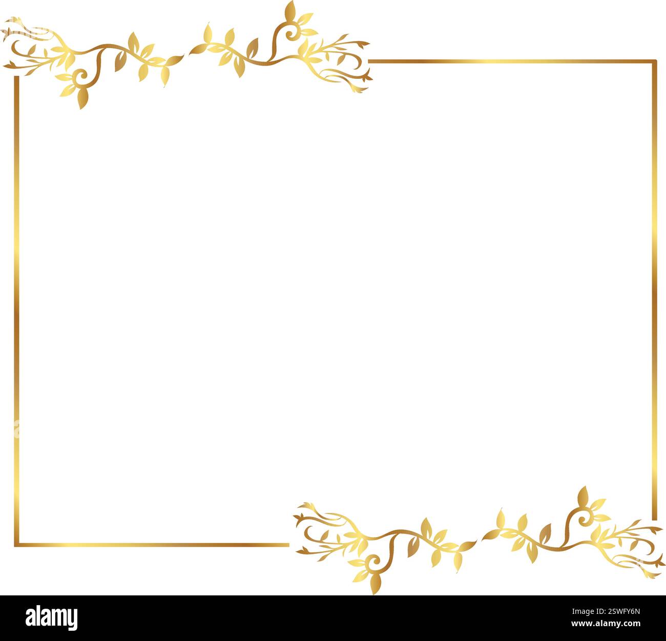 Cornice dorata con bordo dorato e bordo oro Illustrazione Vettoriale