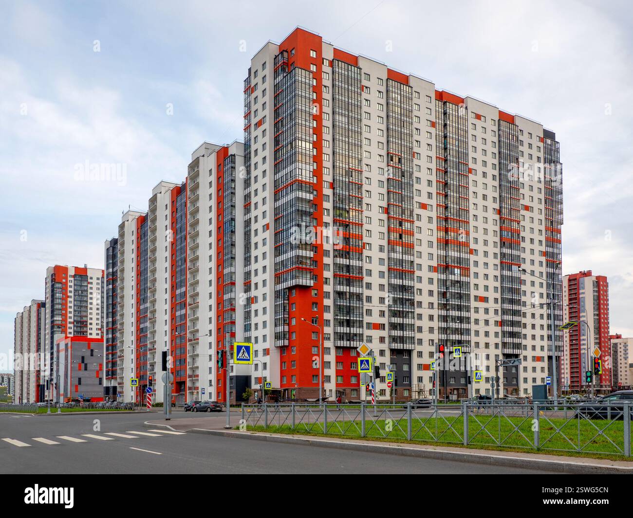 Quartiere residenziale a sud-ovest di San Pietroburgo. Foto Stock