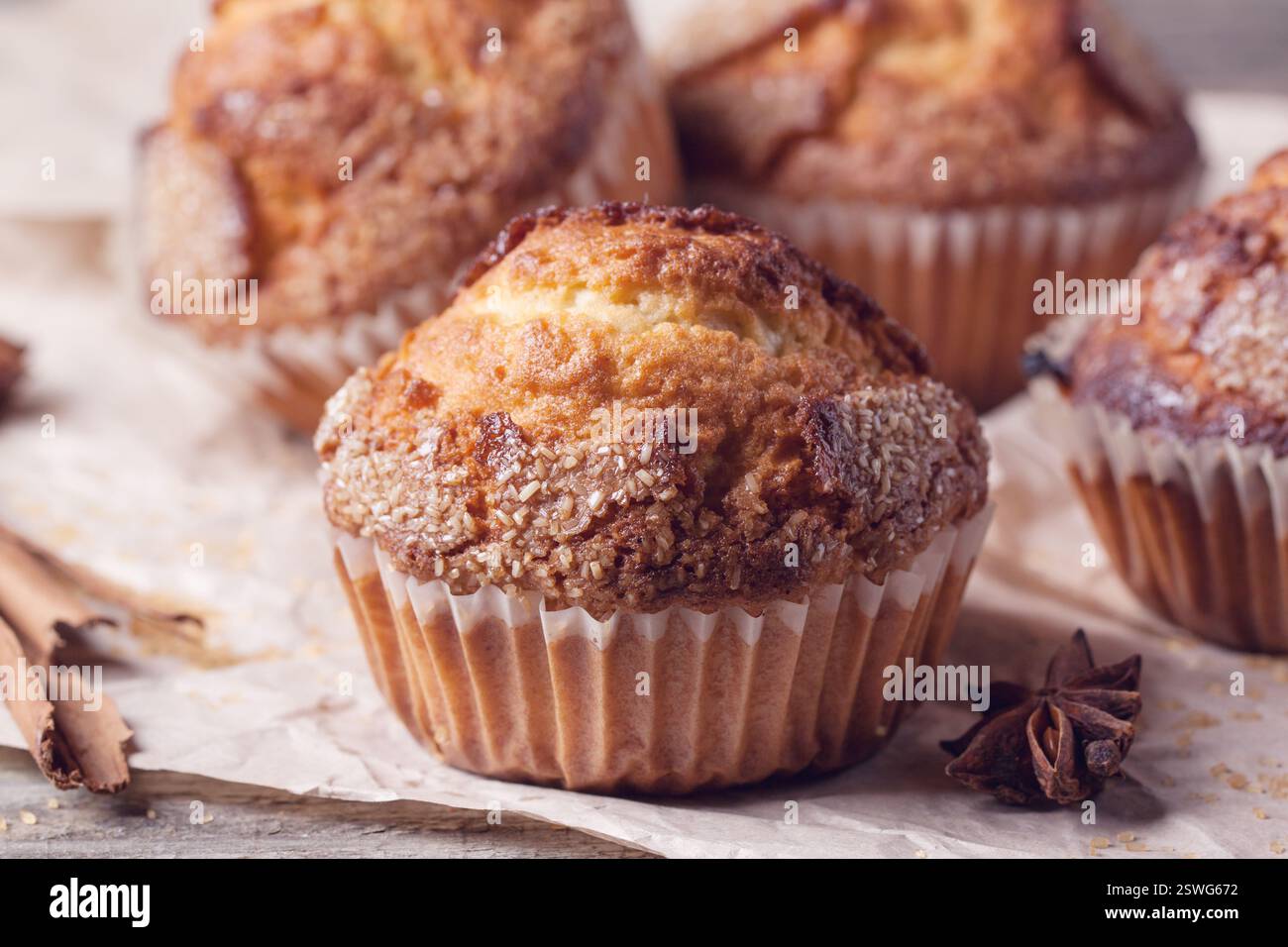 Muffin di zucchero con anice Foto Stock