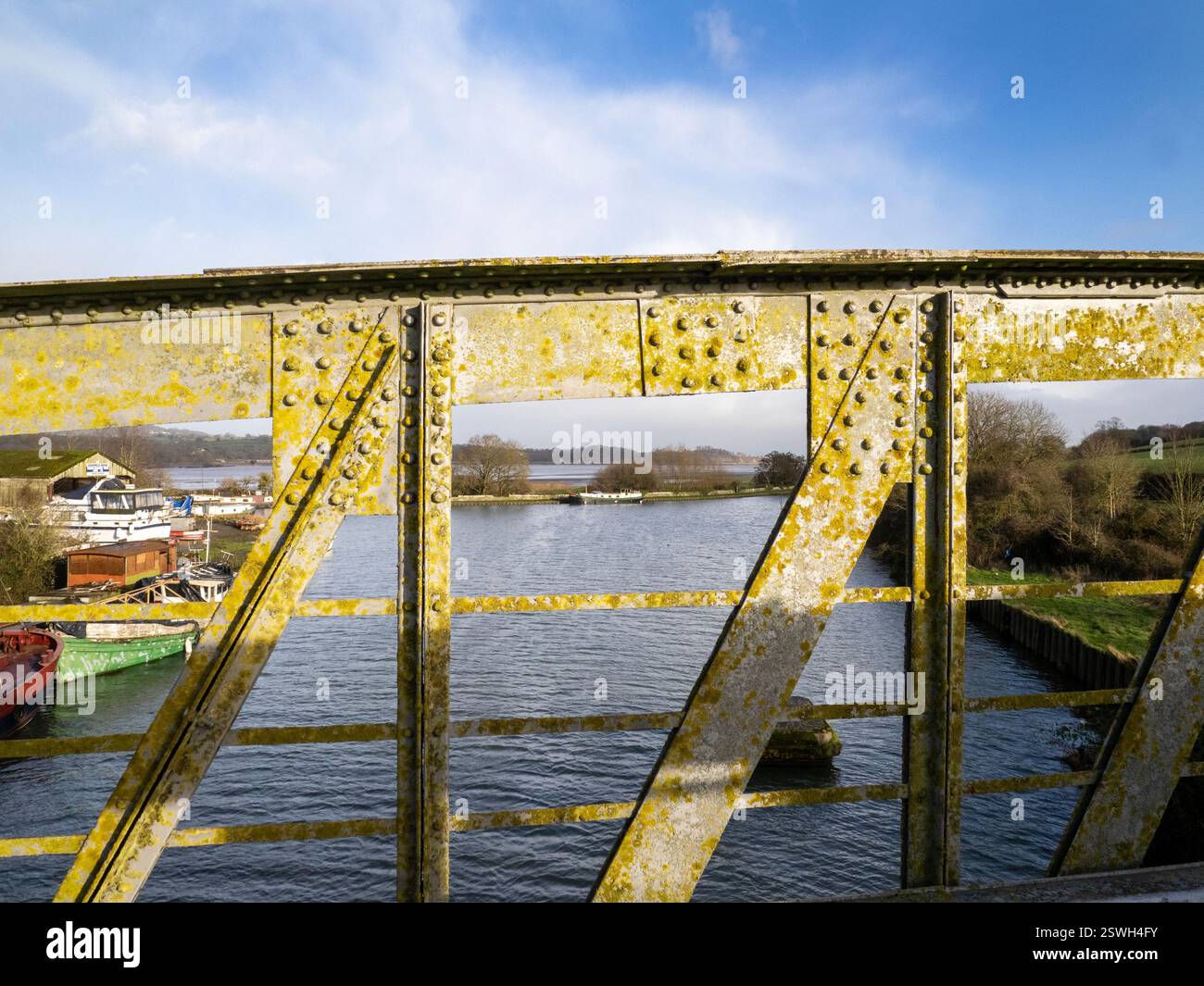 L'inizio del Gloucester & Sharpness Canal a Sharpness nel gloucestershire, Regno Unito. Foto Stock