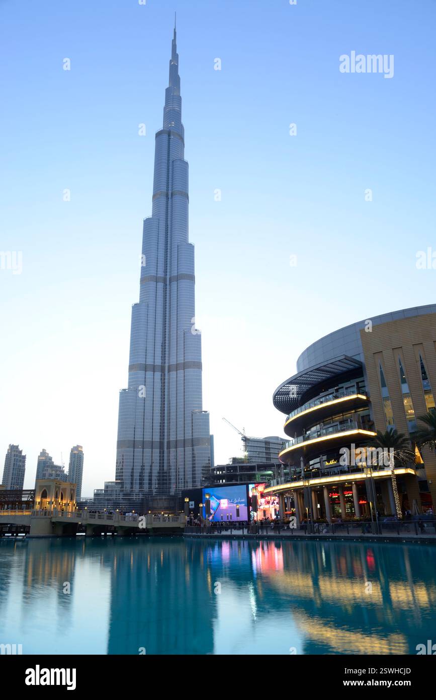 Burj Khalifa, Dubai, Emirato Arabo Unito Foto Stock