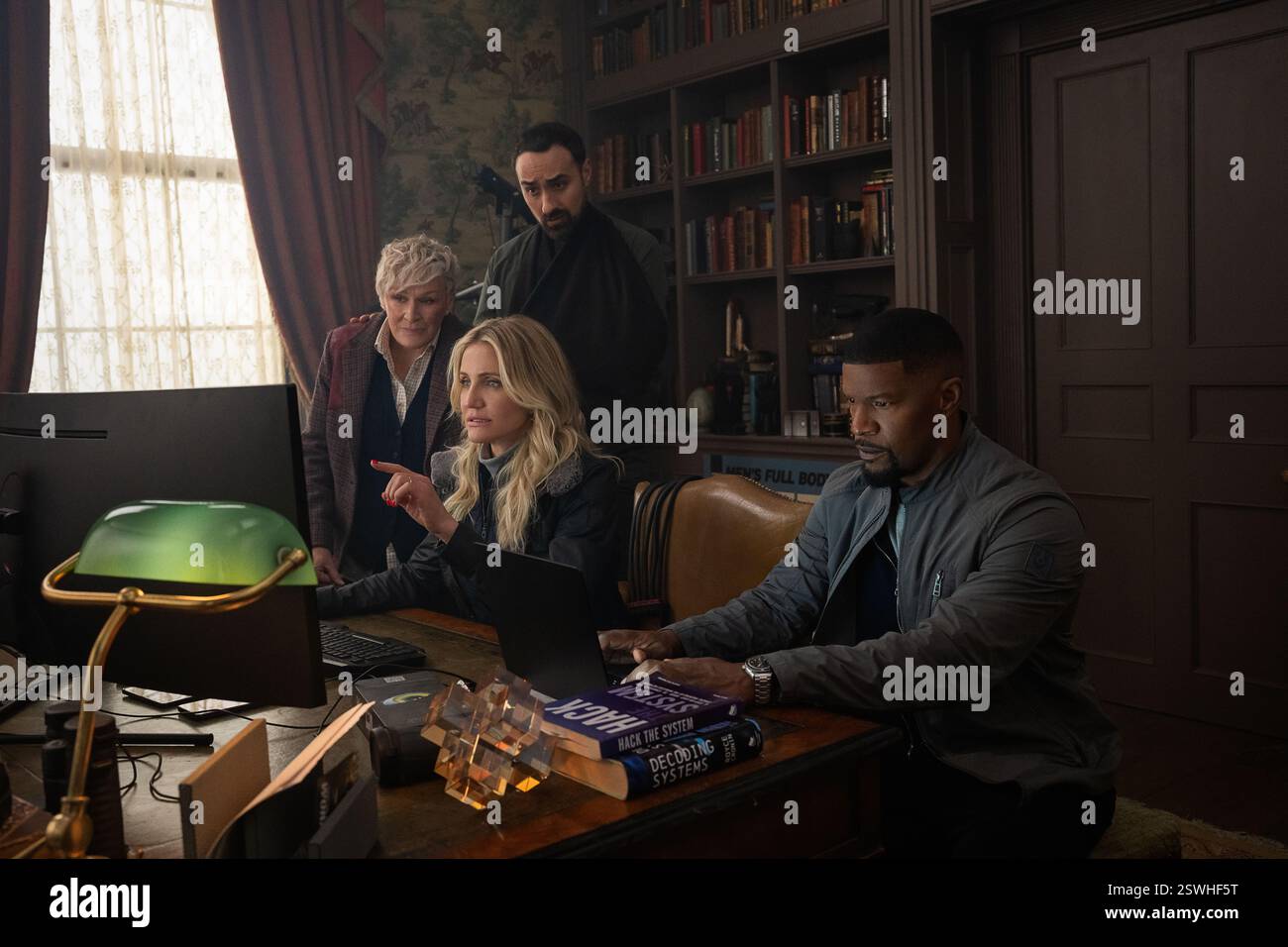 GLENN CLOSE, CAMERON DIAZ, JAMIE FOXX E JAMIE DEMETRIOU IN BACK IN ACTION (2025), DIRETTO DA SETH GORDON. Crediti: Esibizione A / Good One Productions / album Foto Stock