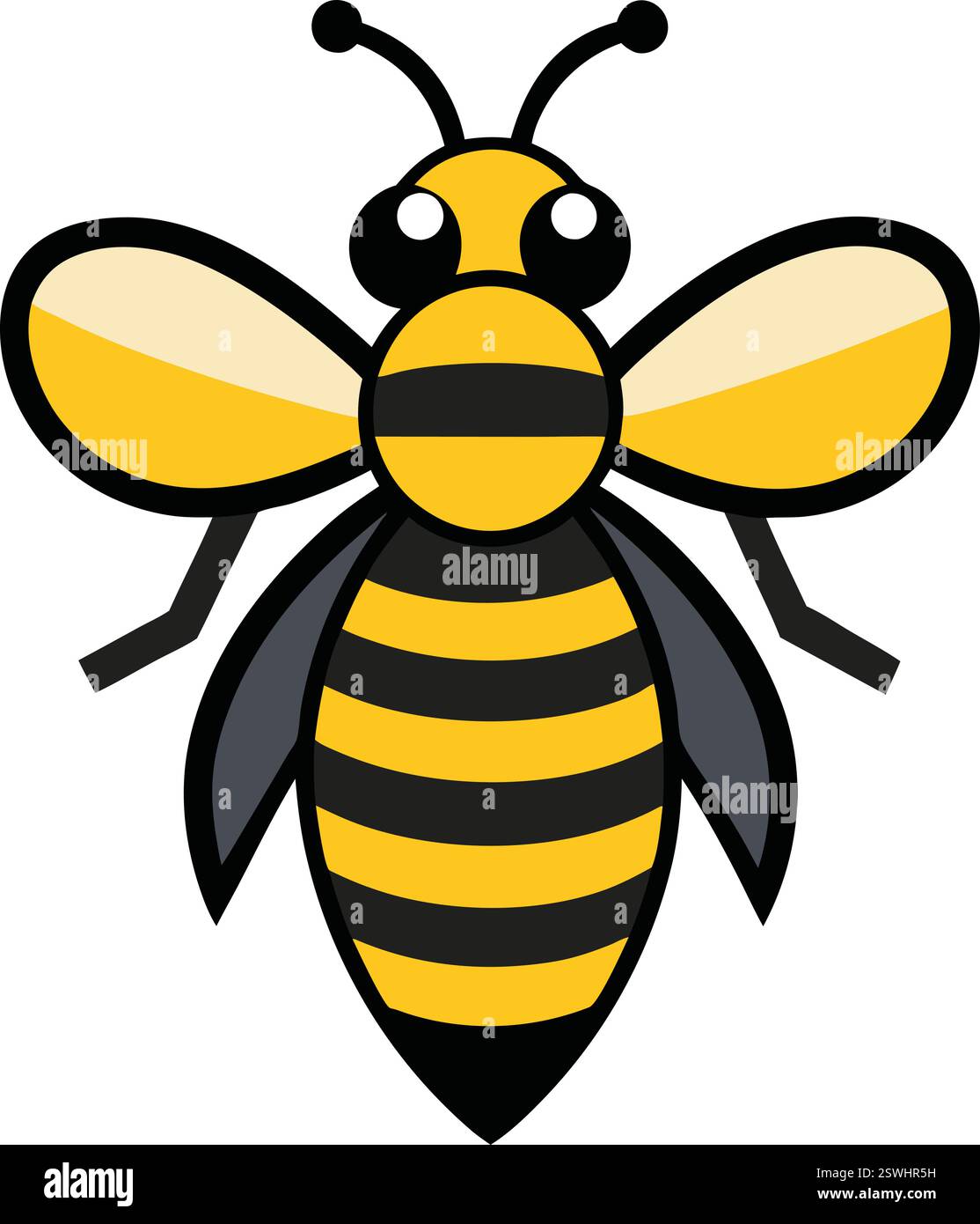 Un'icona vettoriale di api è un'immagine digitale scalabile che raffigura un'ape progettata per l'uso in loghi, siti Web e illustrazioni. Illustrazione Vettoriale