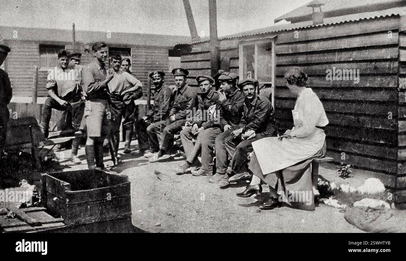 Lady Angela Forbes Bath House al fronte durante la prima guerra mondiale Foto Stock