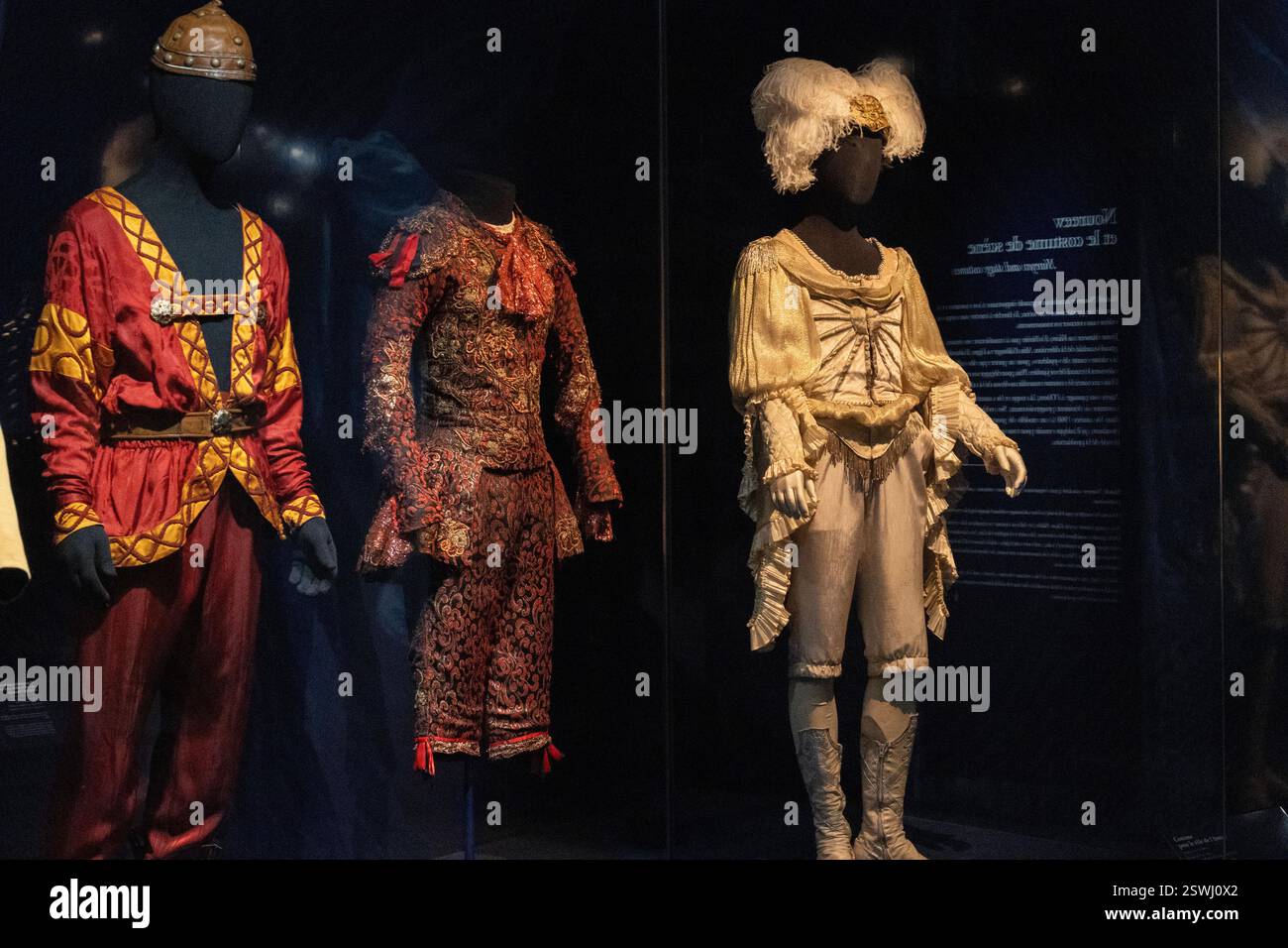 Costumi da balletto indossati da Rudolf Nureyev nella collezione permanente del Centre National du Costume et de la Scène a Moulins, Francia. Foto Stock