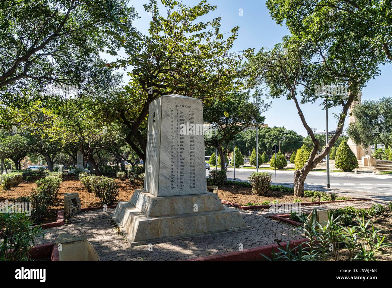 Royal Malta Artillery Memorial a Floriana, Malta. Foto Stock