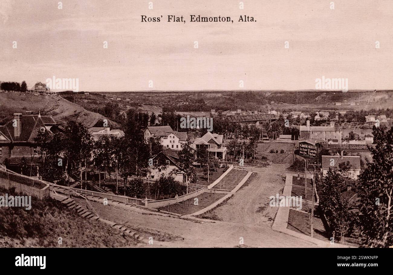 Ross Flats, Edmonton Alberta Canada, cartolina degli anni '1910 circa. fotografo non identificato Foto Stock