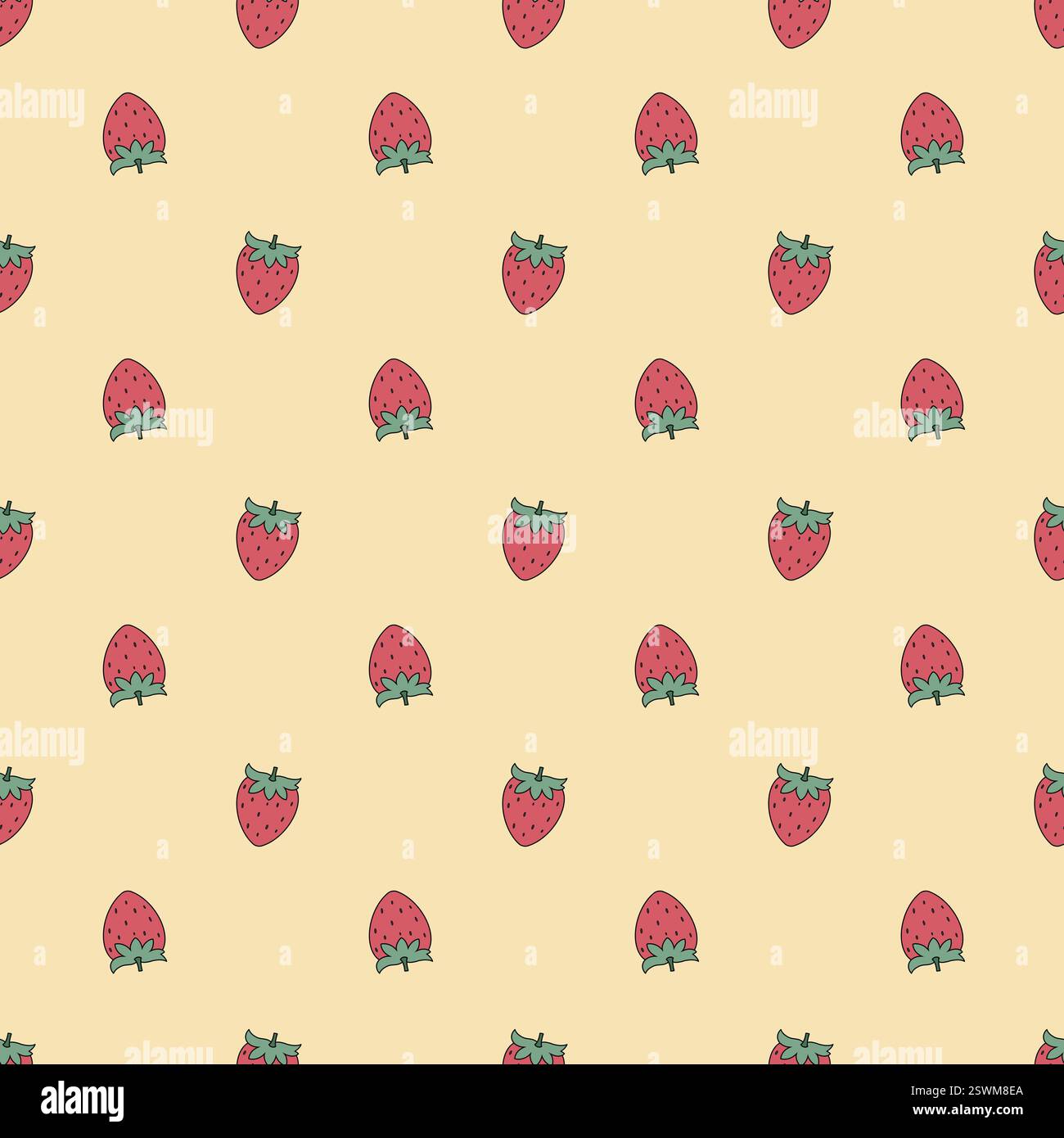 Modello senza soluzione di continuità con le fragole Foto Stock