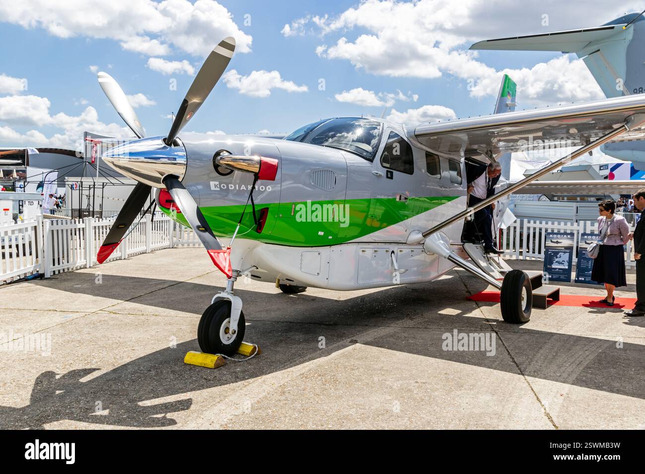 Daher quest Kodiak 100 turboelica STOL Aircraft al Paris Air Show. Le Bourget, Francia - 21 giugno 2019 Foto Stock