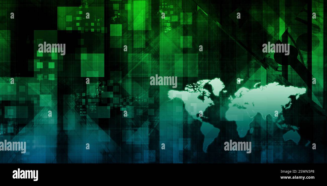 International Business Strategia e società di successo come arte Foto Stock